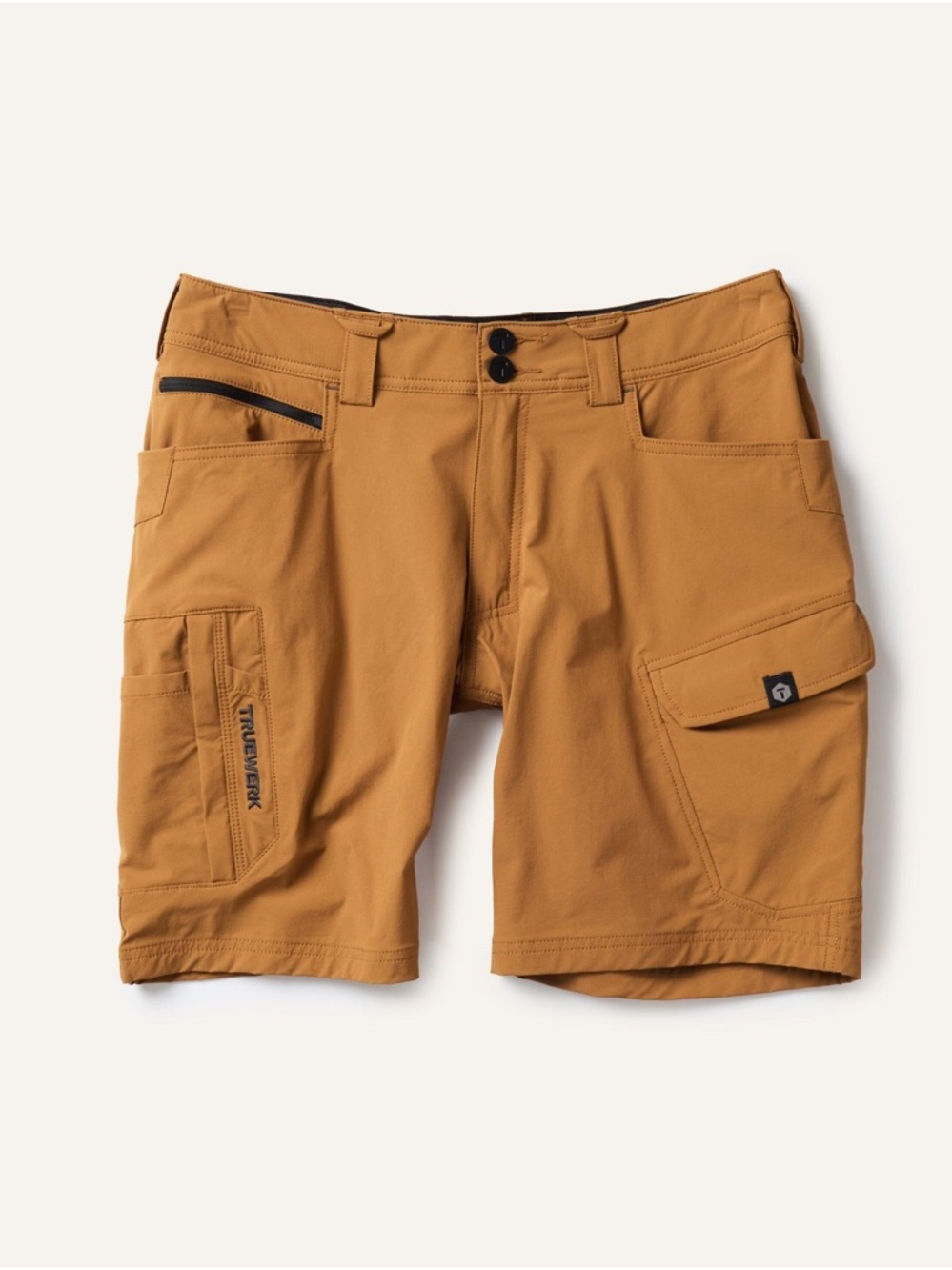 Truewerk T1 Workshort Brown 28 NWT 9” Cargo Utility Workwear Stretch Shorts